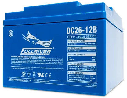 Fullriver 12V 26Ah Deep Cycle AGM Battery (DC26-12B)