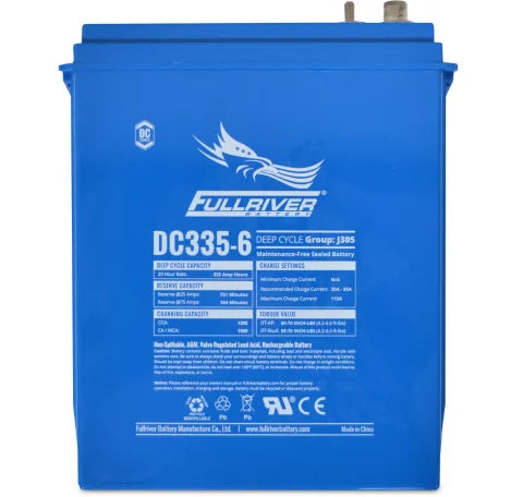 Fullriver 6V 335Ah Deep Cycle AGM Battery (DC335-6)