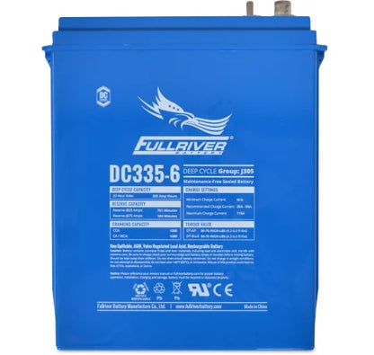 Fullriver 6V 335Ah Deep Cycle AGM Battery (DC335-6)
