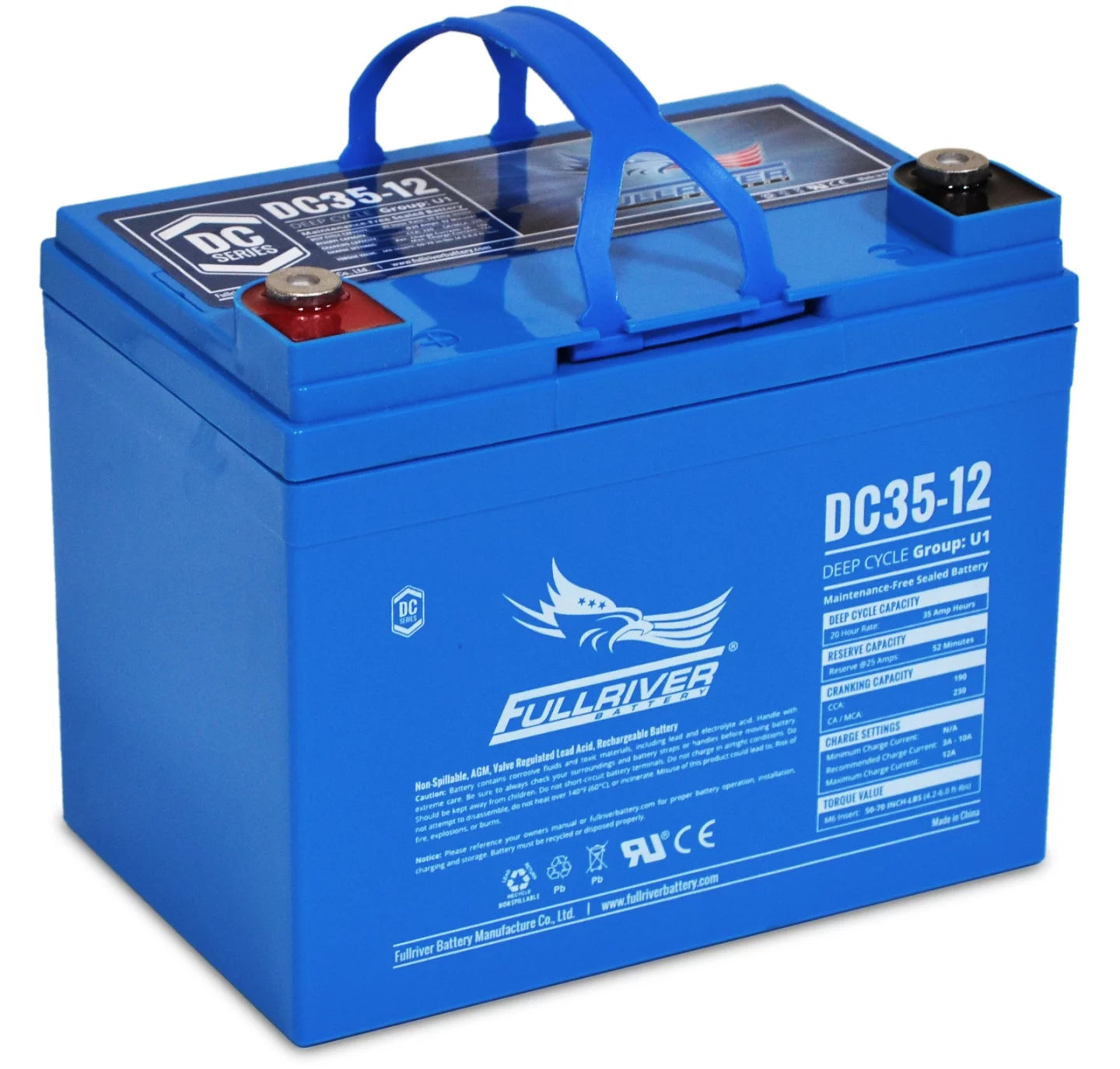 FULLRIVER DC35-12 12V 35AH Deep Cycle AGM Battery
