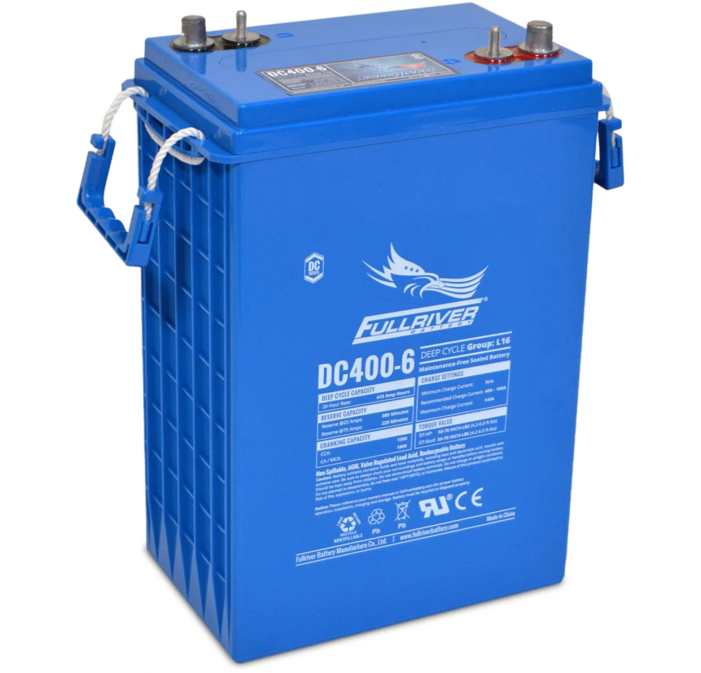 Fullriver 6V 400Ah Deep Cycle AGM Battery (DC400-6)