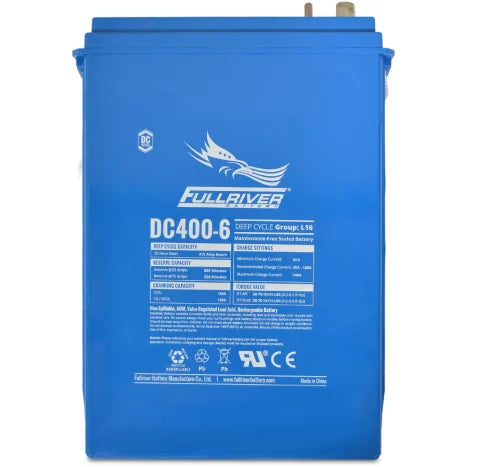Fullriver 6V 400Ah Deep Cycle AGM Battery (DC400-6)