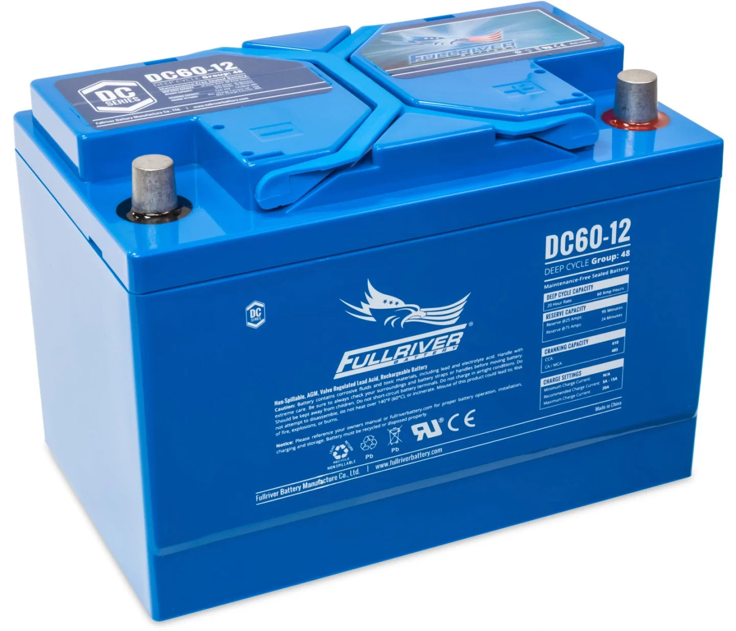 FULLRIVER DC60-12 12V 60AH Deep Cycle AGM Battery