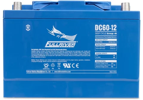FULLRIVER DC60-12 12V 60AH Deep Cycle AGM Battery