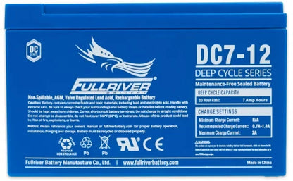 FULLRIVER DC7-12 12V 7AH Deep Cycle AGM Battery