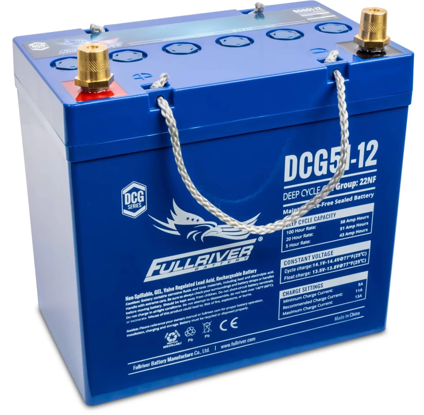 Fullriver 12V 51Ah Deep Cycle GEL Battery (DCG51-12)