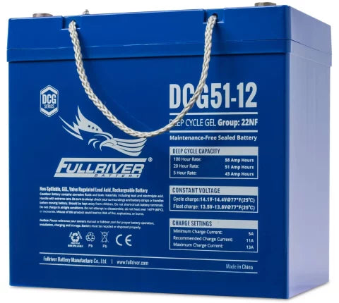 Fullriver 12V 51Ah Deep Cycle GEL Battery (DCG51-12)