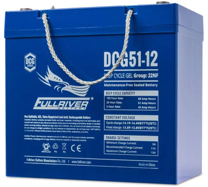 Fullriver 12V 51Ah Deep Cycle GEL Battery (DCG51-12)