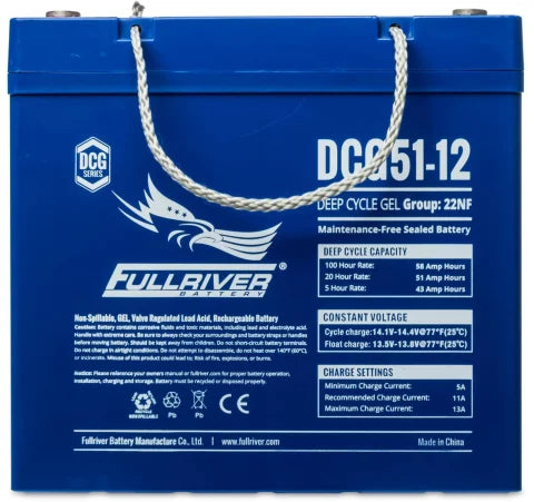 Fullriver 12V 51Ah Deep Cycle GEL Battery (DCG51-12)