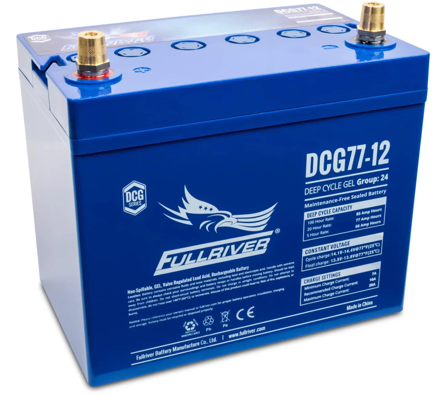 Fullriver 12V 77Ah Deep Cycle GEL Battery (DCG77-12)