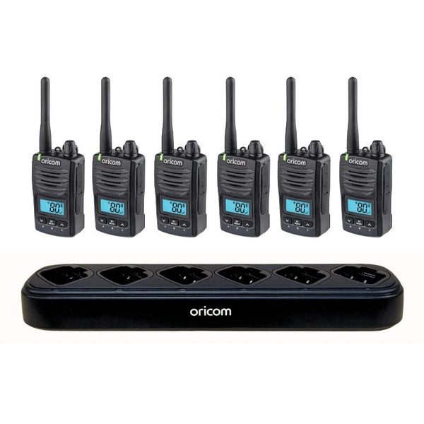 DTX600CHG6 6 × 5W UHF Radios + 6-Way Charging Station