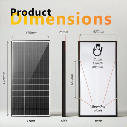 FUSION 200W FIXED SOLAR PANEL