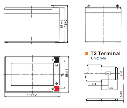 PREDATOR 12V 10AH DEEP CYCLE AGM BATTERY