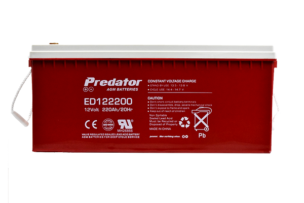 PREDATOR 12V 220AH DEEP CYCLE AGM BATTERY