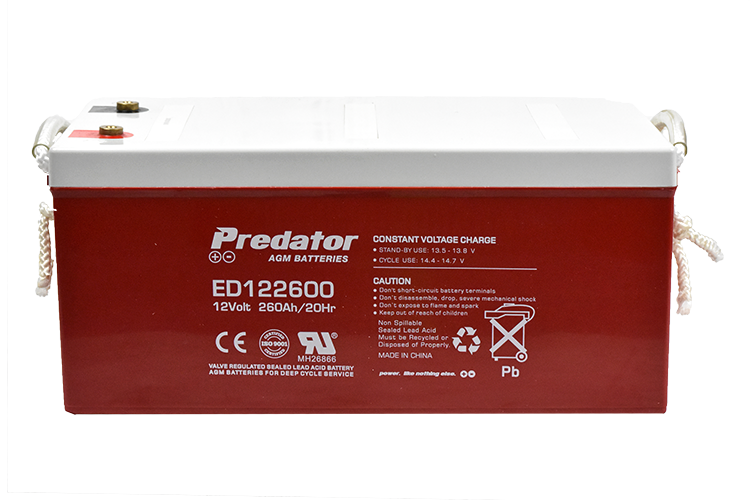 12V 260AH Deep Cycle AGM Battery (ED122600)
