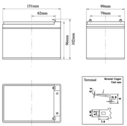 12V 12AH Multi-Purpose AGM Battery (ES12120)