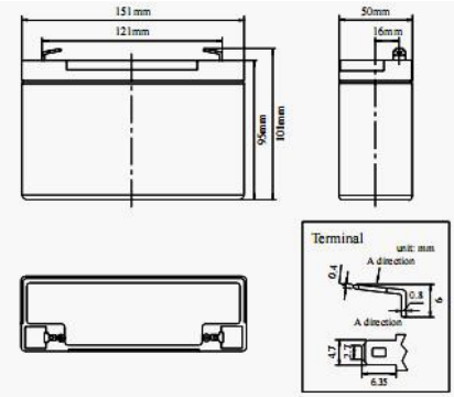 6V 12AH Multi Purpose AGM Battery (ES6120)