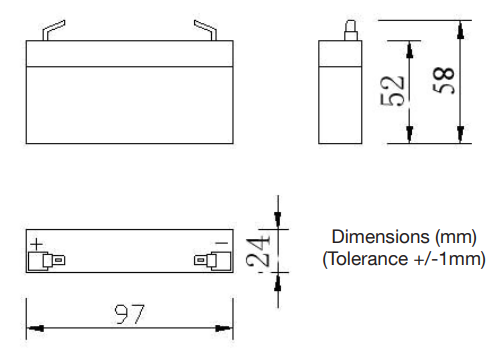 6V 1.3AH Multi Purpose AGM Battery (ES613)