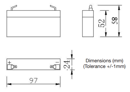 6V 1.3AH Multi Purpose AGM Battery (ES613)