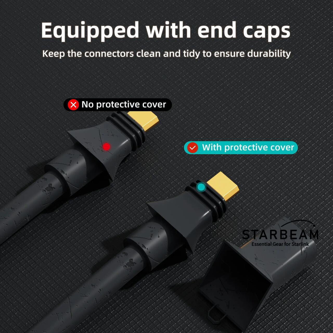 Starlink Flat High Performance SPX Plug to RJ45 Ethernet Adapter Cable