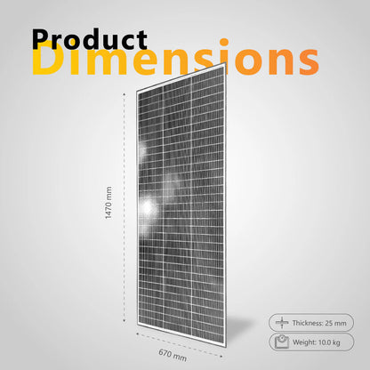 FUSION 220W SHADE RESISTANT FIXED SOLAR PANEL