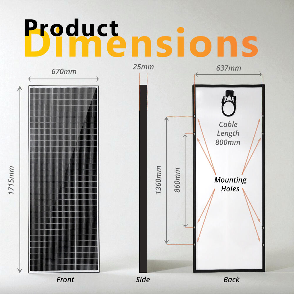 FUSION 250W SHADE RESISTANT FIXED SOLAR PANEL