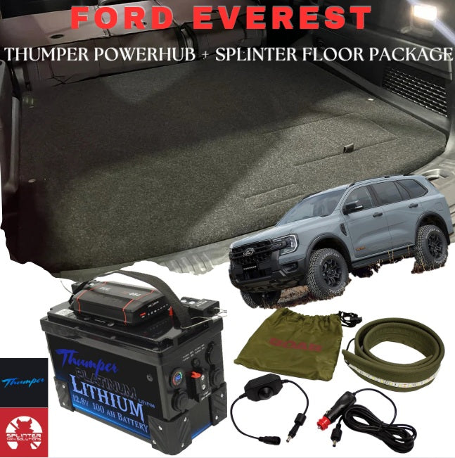 THUMPER POWERHUB + SPLINTER FALSE FLOOR PACKAGE – FORD EVEREST