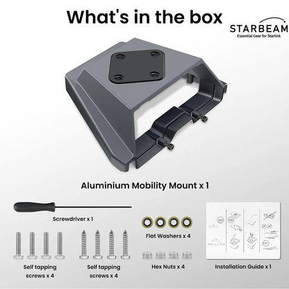 Starlink Gen3 Standard Mobility Anti-Theft Kickstand Mount - Aluminium