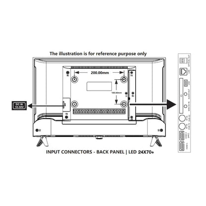 24” HD 12V Google TV Android 14, Built-in Google Cast & Bluetooth