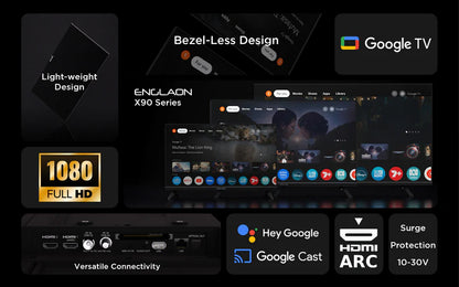 32" Frameless Full HD 12V Smart TV With Chromecast, Bluetooth & Google TV