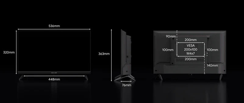 24” HD 12V Google TV Android 14, Built-in Google Cast & Bluetooth