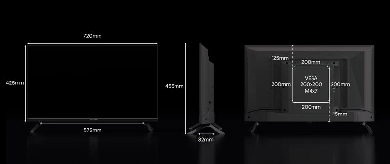 32" Frameless Full HD 12V Smart TV With Chromecast, Bluetooth & Google TV