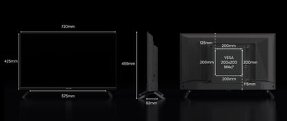 32" Frameless Full HD 12V Smart TV With Chromecast, Bluetooth & Google TV