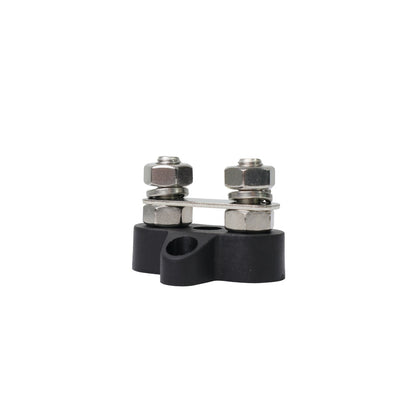 DUAL BLACK M8 POWER DISTRIBUTION POST WITH BRIDGE PLATE