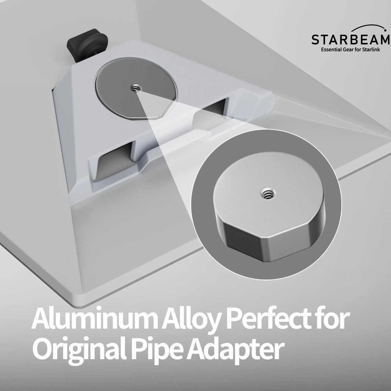 Starlink Mini Light Pole Mount – Stainless Steel Clamps with 360° Adjustable Arm