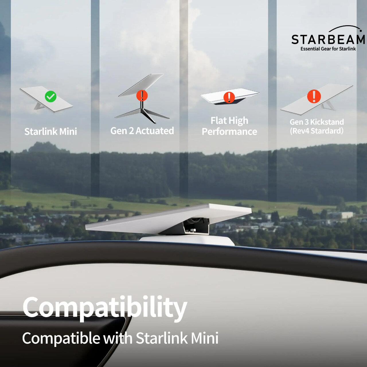 Starlink Mini Mobility Anti-Theft Kickstand Mount - Aluminium
