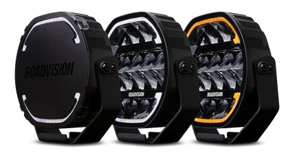 Dynamilux Series 8" LED Driving Lights (Pair) + Wiring Harness