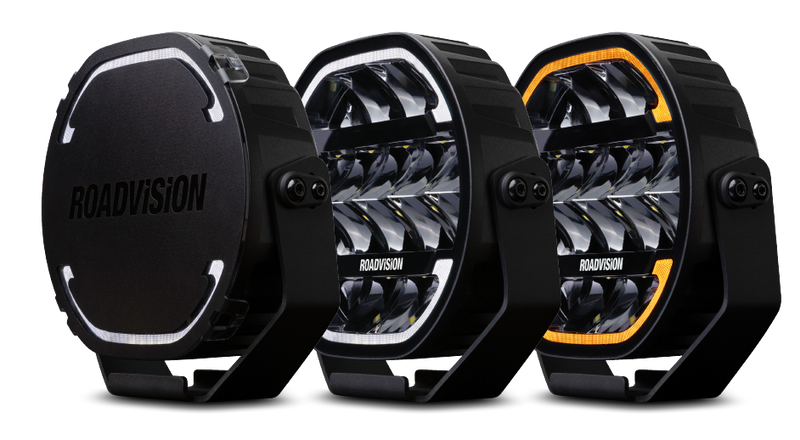 Dynamilux Series 8" LED Driving Lights (Pair) + Wiring Harness