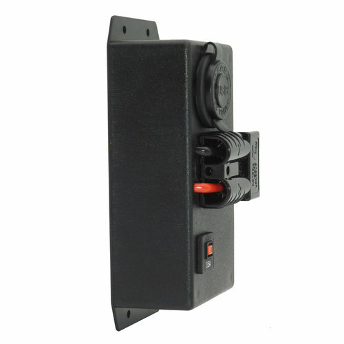 12V/24V RHM CONTROL BOX - 1X CIGARETTE 1X MERIT 1X DUAL USB 1X 50A ANDERSON