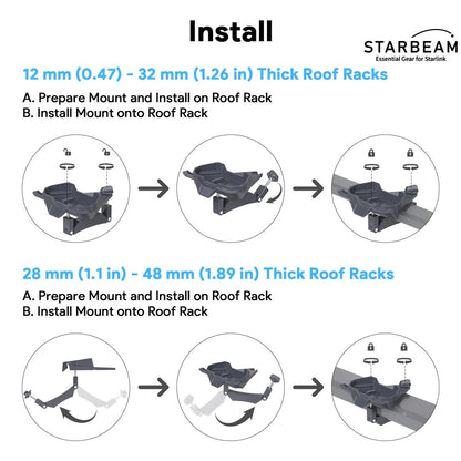 Starlink Mini Roof Rack Mount - Aluminium Alloy