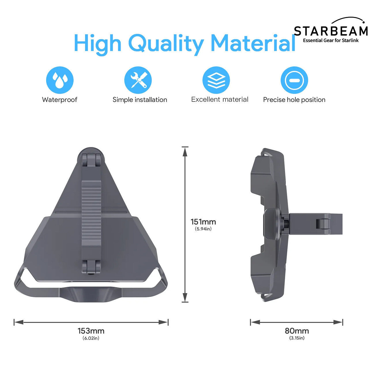 Starlink Mini Roof Rack Mount - Aluminium Alloy