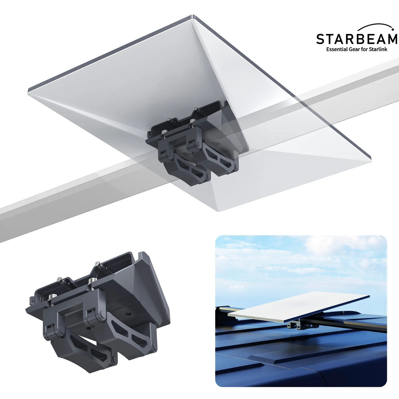 Starlink Gen3 Standard Roof Rack Mount - Aluminium Alloy