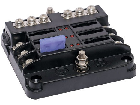 FUSE BLOCK BAR 6 WAY WITH LED