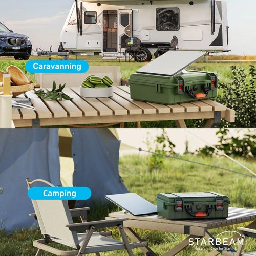 Starlink Mini Hard Protective Travel Case With Storage - Green