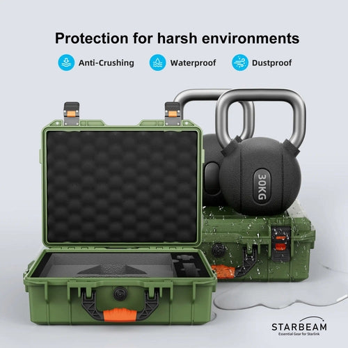 Starlink Mini Hard Protective Travel Case With Storage - Green