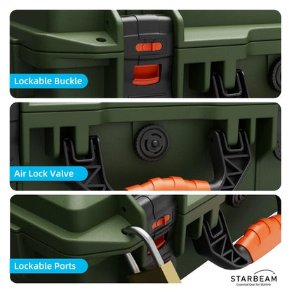 Starlink Mini Hard Protective Travel Case With Storage - Green