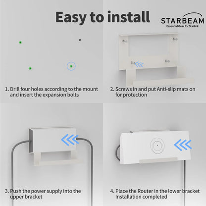 Starlink Gen 3 Space Saving Router & Power Supply Wall Mount Kit
