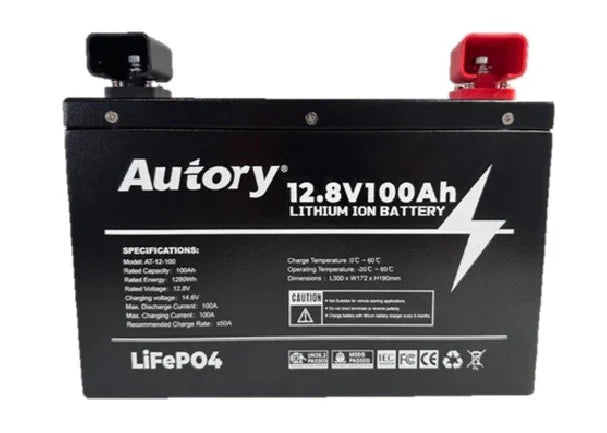 AUTORY 100AH LIFEPO4 BATTERY + PROJECTA PRO CHARGE 25A DC-DC