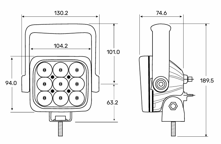 9-33V IP68 LED WORK LAMP
