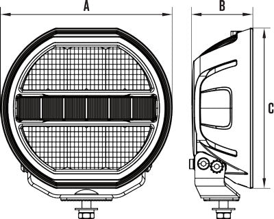 Stealth S8 Series Driving Lights (Pair) + Wiring Harness